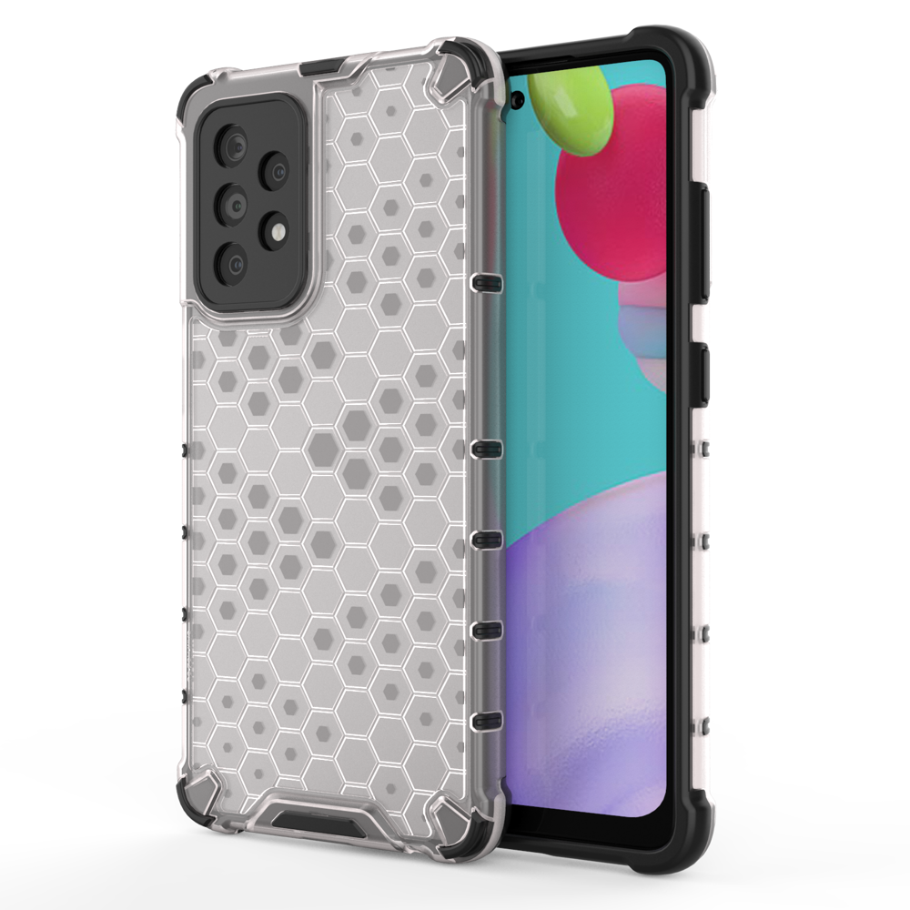 Capa de armadura de favo de mel com proteção de TPU para Samsung Galaxy A52 5G  -  A52 4G transparente