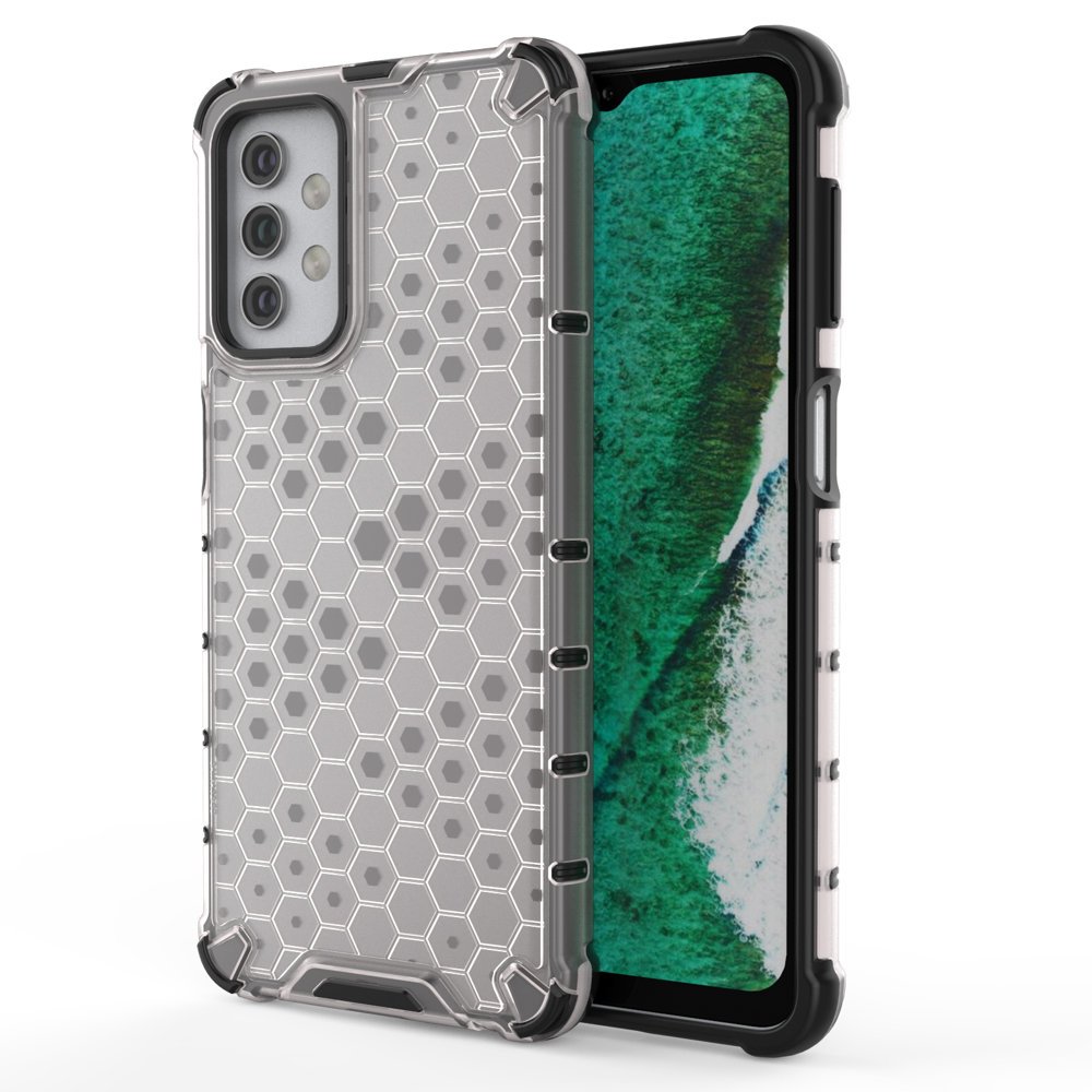 Capa de armadura de favo de mel com proteção de TPU para Samsung Galaxy A32 5G transparente