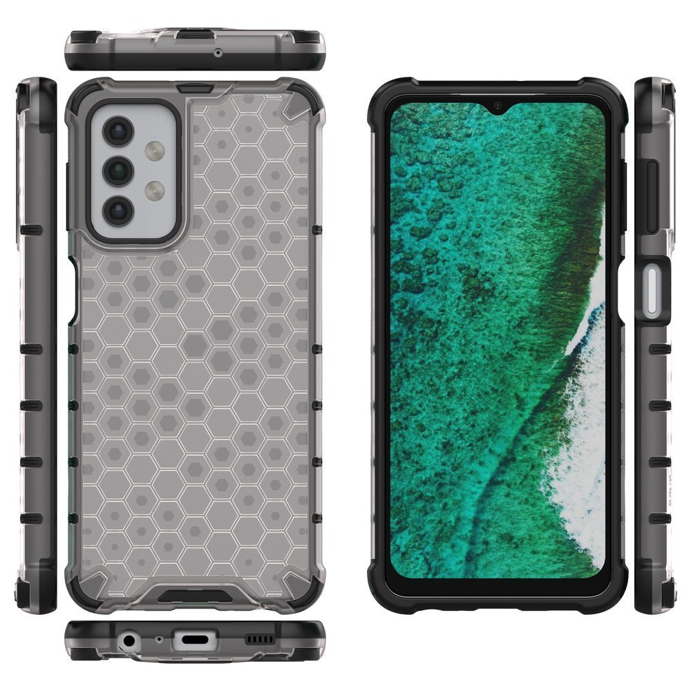 Capa de armadura de favo de mel com proteção de TPU para Samsung Galaxy A32 5G transparente