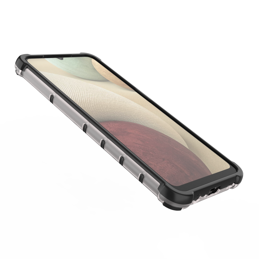 Capa de armadura de favo de mel com proteção de TPU para Samsung Galaxy A12  -  Galaxy M12 transparente