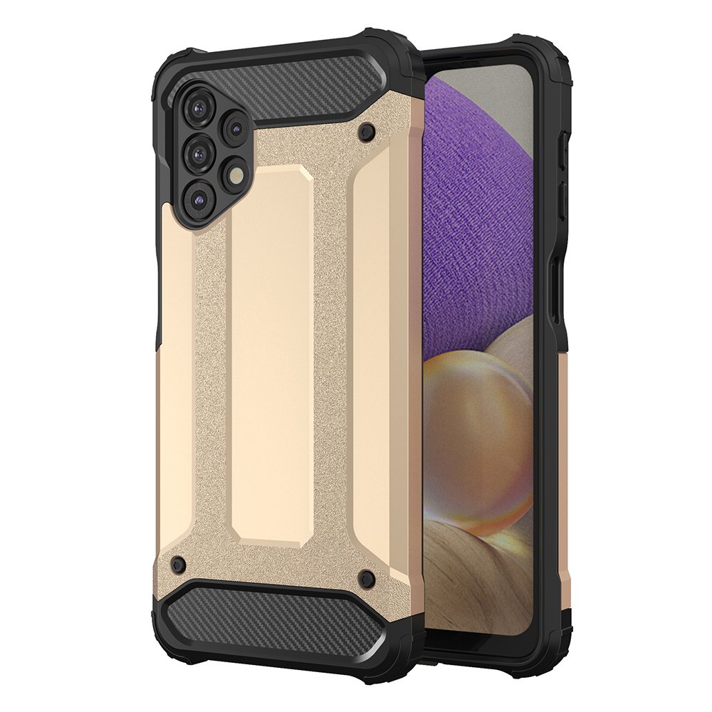 Capa Hybrid Armor Capa resistente e resistente para Samsung Galaxy A32 5G dourado