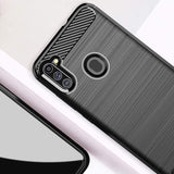 Capa carbono Capa flexível de TPU para Samsung Galaxy A11  -  M11 preta