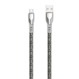 Dudao USB - tecido de liga de zinco micro USB trançado 5 A 1 m cabo usb cinza (L3PROM cinza)