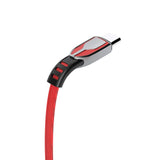 Dudao USB - USB Tipo-C Tecido de liga de zinco trançado 5 A 1 m cabo usb vermelho (L3PROT vermelho)