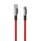 Dudao USB - USB Tipo-C Tecido de liga de zinco trançado 5 A 1 m cabo usb vermelho (L3PROT vermelho)
