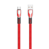 Dudao USB - USB Tipo-C Tecido de liga de zinco trançado 5 A 1 m cabo usb vermelho (L3PROT vermelho)
