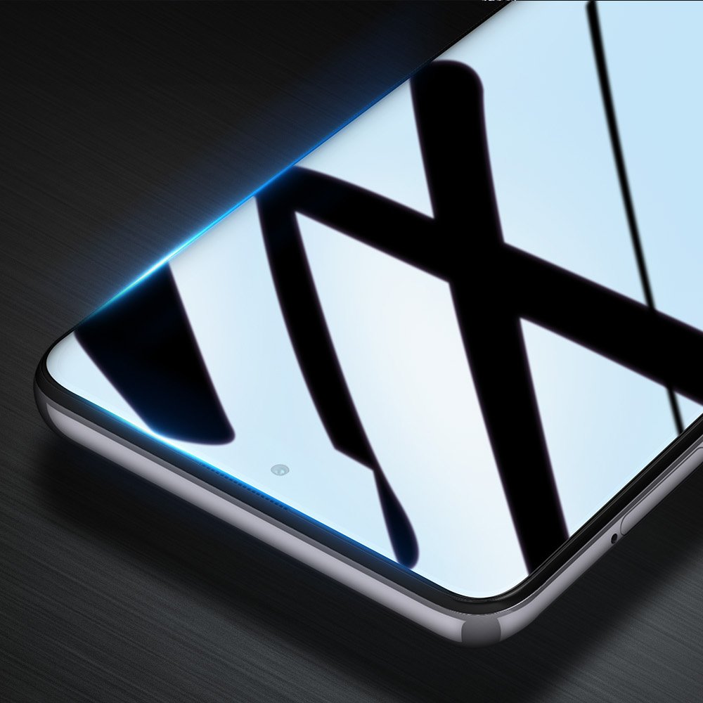 Protetor de tela resistente de vidro temperado 10D Dux Ducis totalmente coberto com armação para Samsung Galaxy A02s EU preto (case amigável)