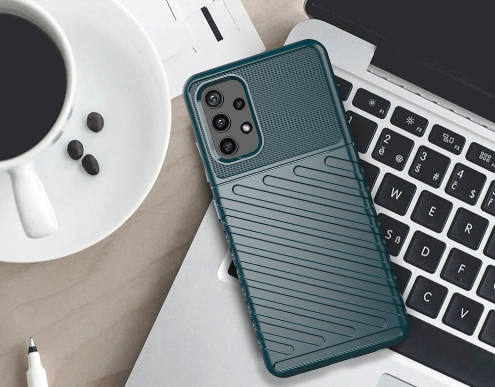 Capa Thunder Capa flexível resistente resistente em TPU para Samsung Galaxy A52 5G  -  A52 4G verde