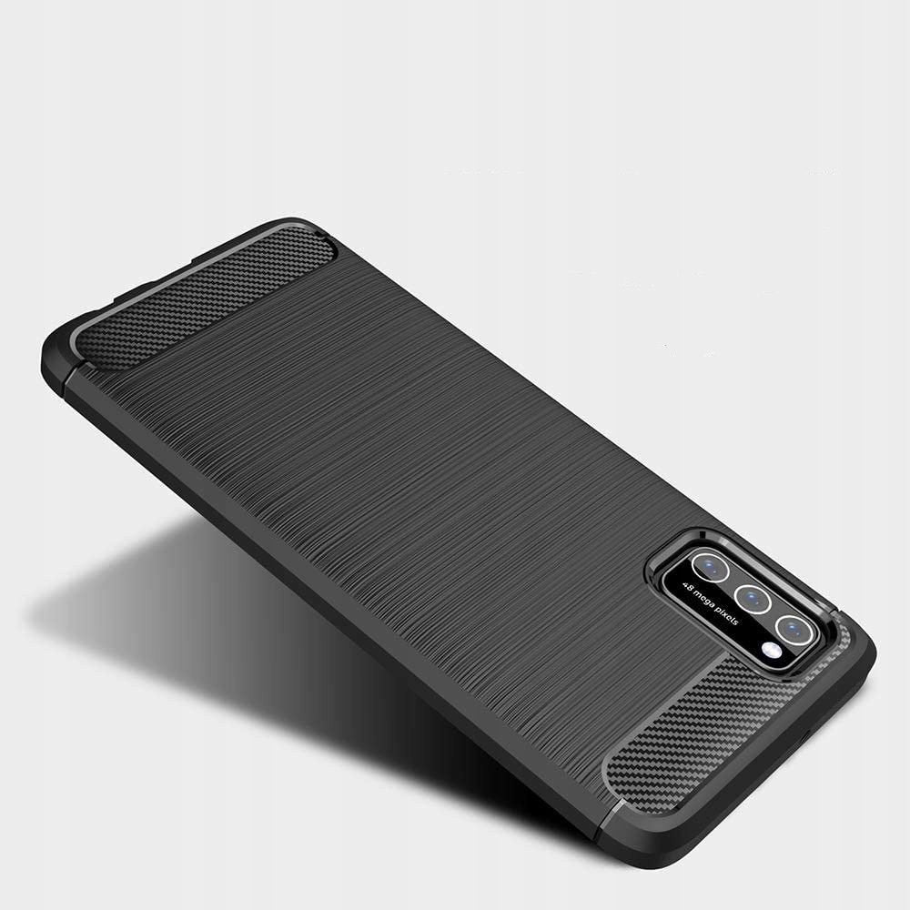 Capa carbono Capa flexível de TPU para Xiaomi Poco M3 preta