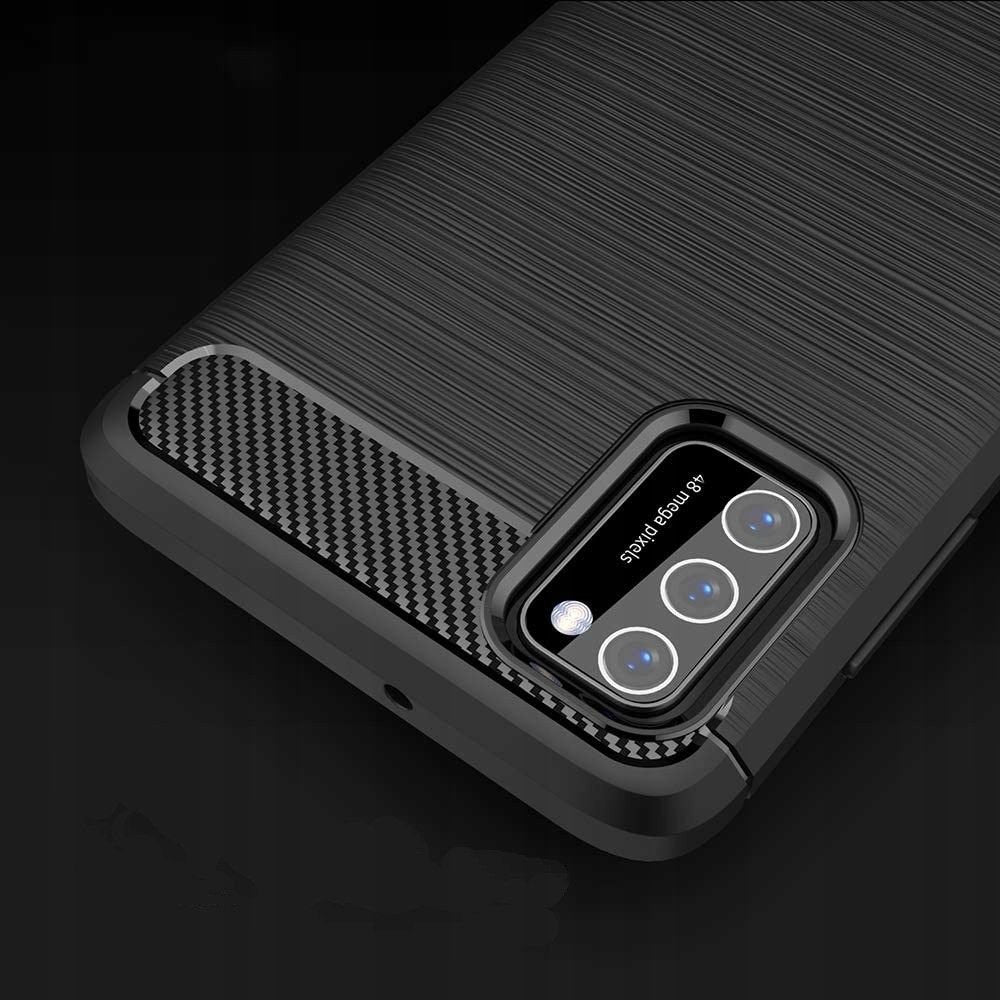 Capa carbono Capa flexível de TPU para Xiaomi Poco M3 preta