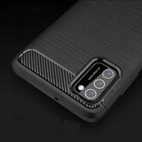 Capa carbono Capa flexível de TPU para Xiaomi Poco M3 preta