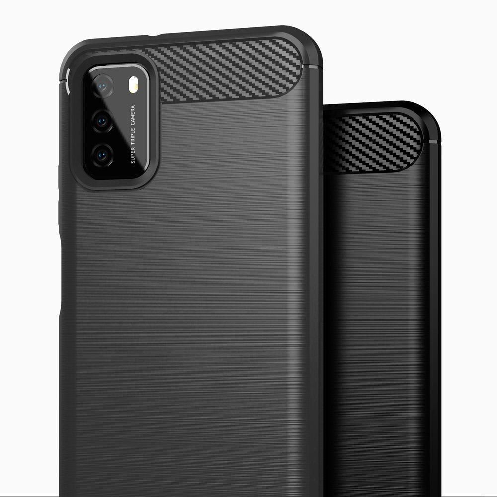Capa carbono Capa flexível em TPU para Xiaomi Poco M3  -  Xiaomi Redmi 9T azul