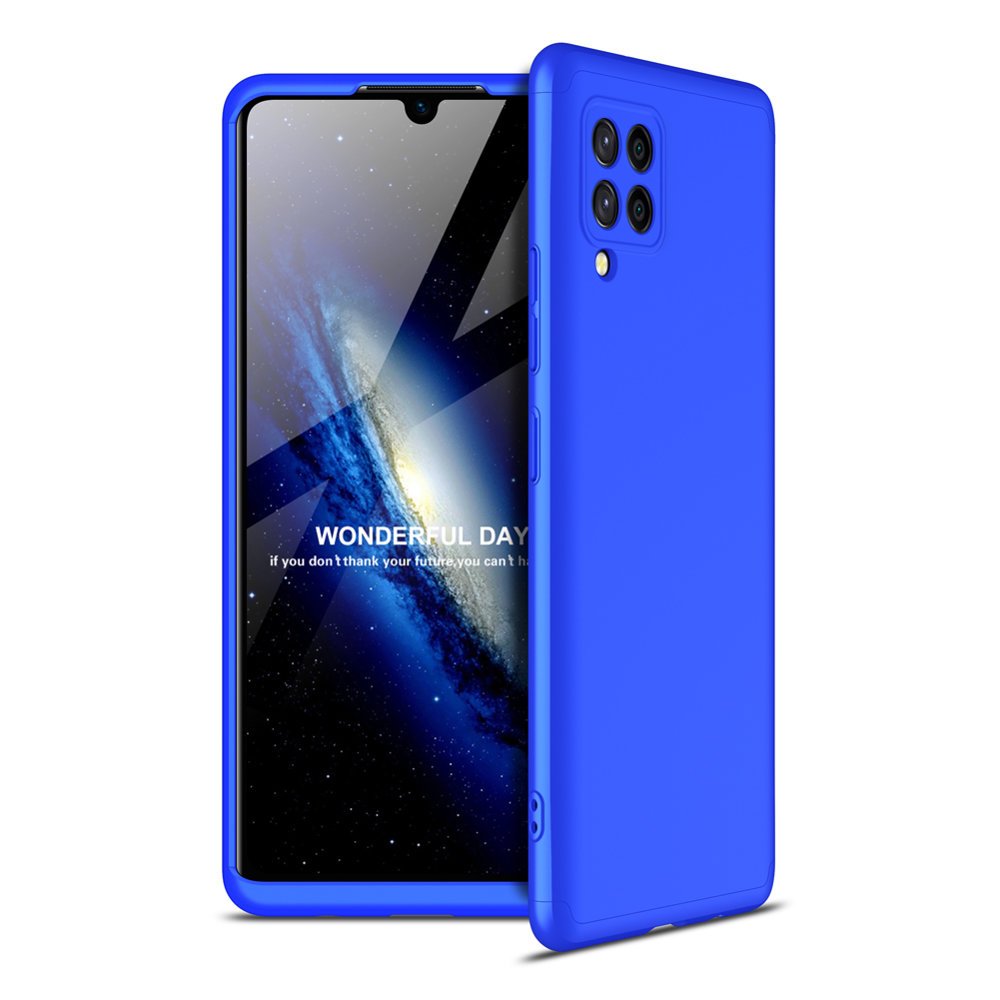 Capa de proteção GKK 360 frontal e traseira capa completa para Samsung Galaxy A42 5G azul