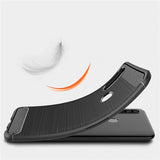 Capa carbono Capa flexível TPU para Oppo A31 preta