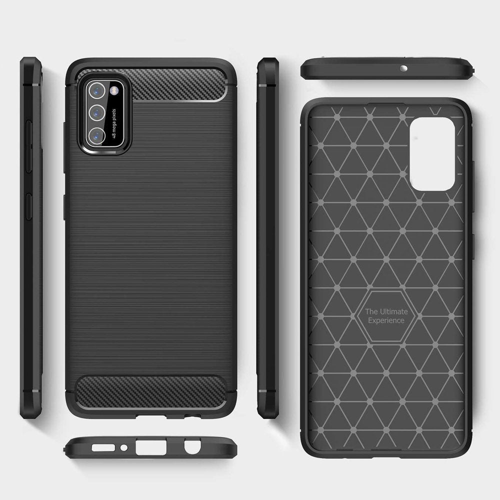 Capa carbono Capa flexível TPU para Oppo A92  -  A72  -  A52 preta