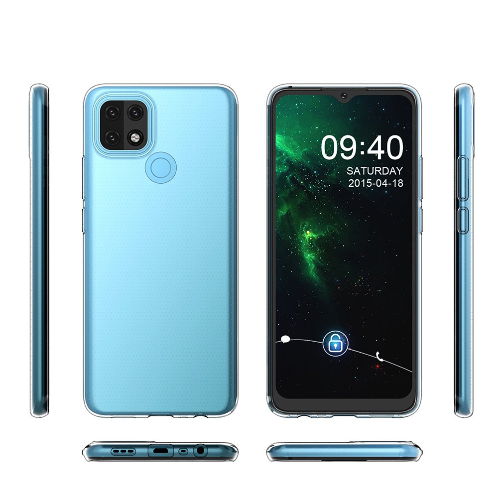 Capa Ultra Clear 05 mm Gel TPU para Oppo A15 transparente