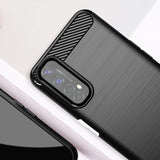 Capa carbono Capa Flexível de TPU para Realme 7 preto