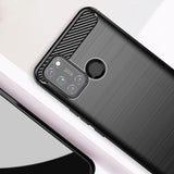 Capa carbono Capa Flexível de TPU para Realme C21 preta