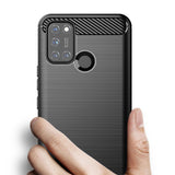Capa carbono Capa Flexível de TPU para Realme C21 preta