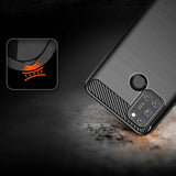 Capa carbono Capa Flexível de TPU para Realme C21 preta