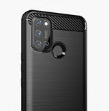 Capa carbono Capa Flexível de TPU para Realme C21 preta