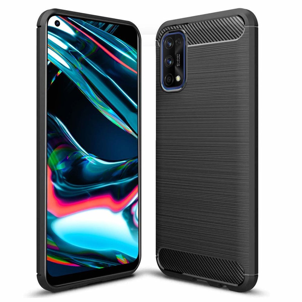 Capa carbono Capa Flexível de TPU para Realme 7 Pro preto