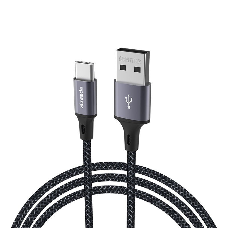 Cabo de dados da série Proda Azeada USB - USB Tipo-C 3A 1m cinza (PD-B52a)