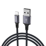 Cabo de dados USB de carregamento rápido da série Proda Azeada - Lightning 3A cinza 1m (PD-B52i)