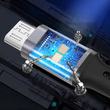 Cabo de dados USB de carregamento rápido da série Proda Azeada - Lightning 3A cinza 1m (PD-B52i)