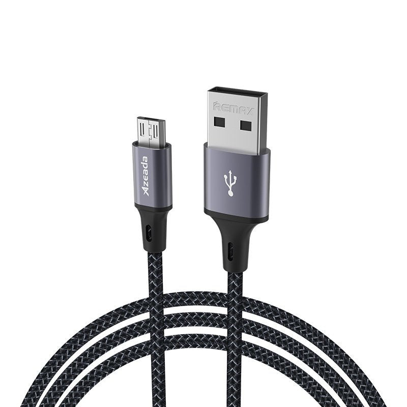 Cabo de dados USB de carregamento rápido da série Proda Azeada - Micro USB 3A 1m cinza (PD-B52m)