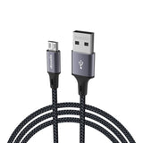 Cabo de dados USB de carregamento rápido da série Proda Azeada - Micro USB 3A 1m cinza (PD-B52m)
