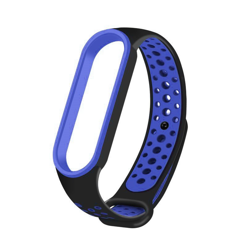 Correia de banda de reposição para Xiaomi Mi Band 5 Dots preto-azul