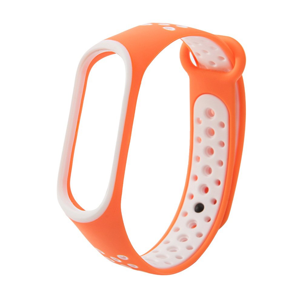 Correia de banda de substituição para Xiaomi Mi Band 4  -  Mi Band 3 pontos laranja-branco