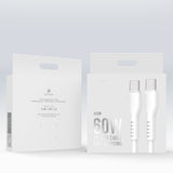 Dux Ducis KV USB Tipo-C - Cabo USB Tipo-C 60 W 3 A 1 m Power Delivery Quick Charge branco