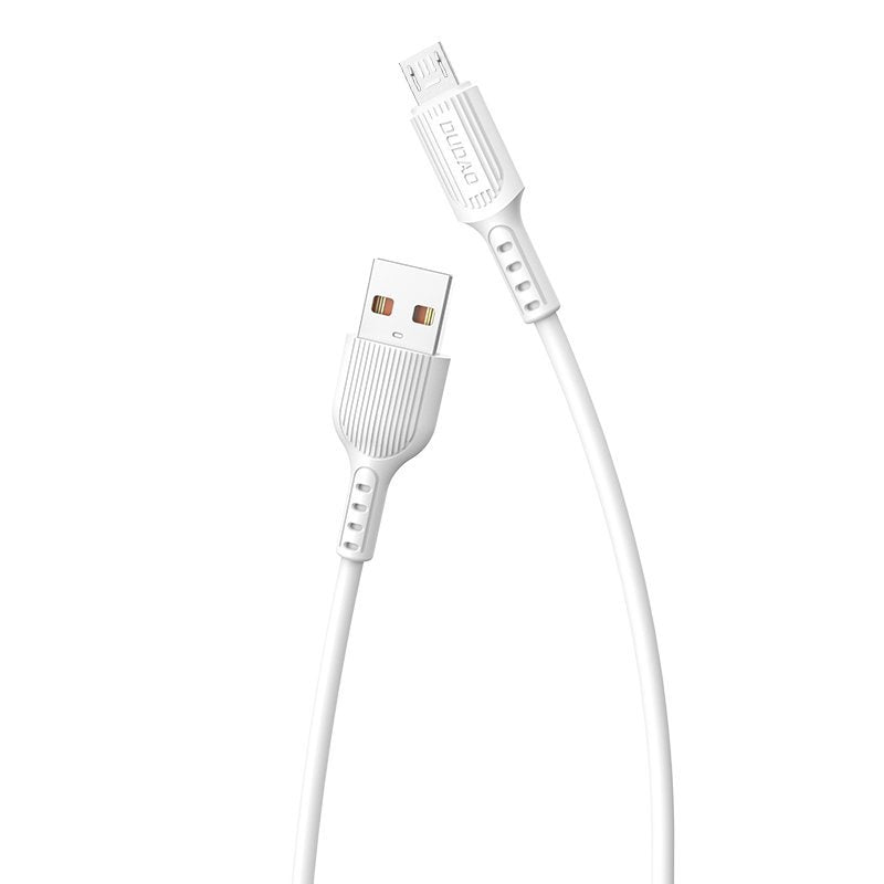 Cabo USB durável Dudao  -  micro USB 5 A 1 m branco (L7S branco)