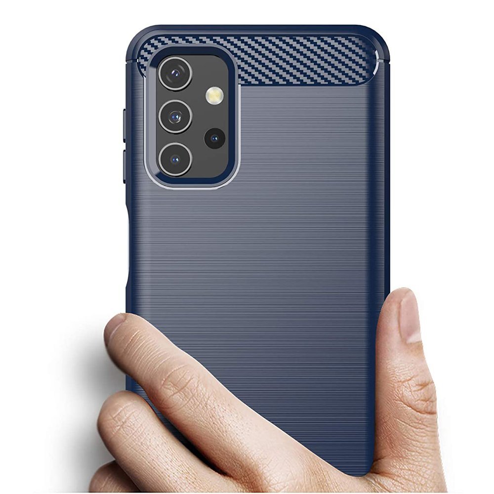 Capa carbono Capa flexível de TPU para Samsung Galaxy A32 4G azul
