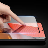 Protetor de tela resistente de vidro temperado Dux Ducis 9D totalmente coberto com armação para Samsung Galaxy A72 4G preto (case amigável)