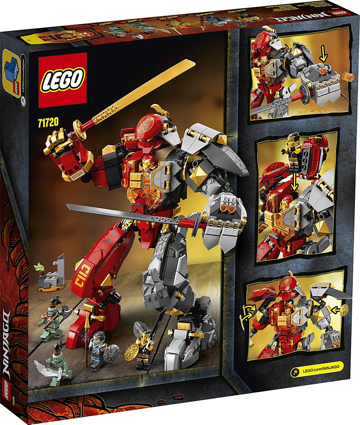 Lego Ninjago 71720 Mech Robot Pedra de Fogo GRADE A