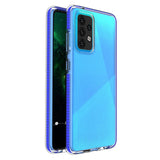 Capa protetora de gel TPU transparente com moldura colorida para Samsung Galaxy A52 5G  -  A52 4G azul escuro