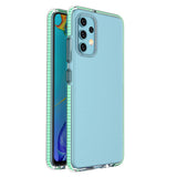 Capa protetora de gel TPU transparente com moldura colorida para Samsung Galaxy A32 4G mint