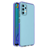 Capa protetora de gel TPU transparente com moldura colorida para Samsung Galaxy A32 4G azul escuro