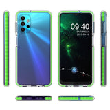 Capa protetora de gel TPU transparente com moldura colorida para Samsung Galaxy A32 5G azul claro