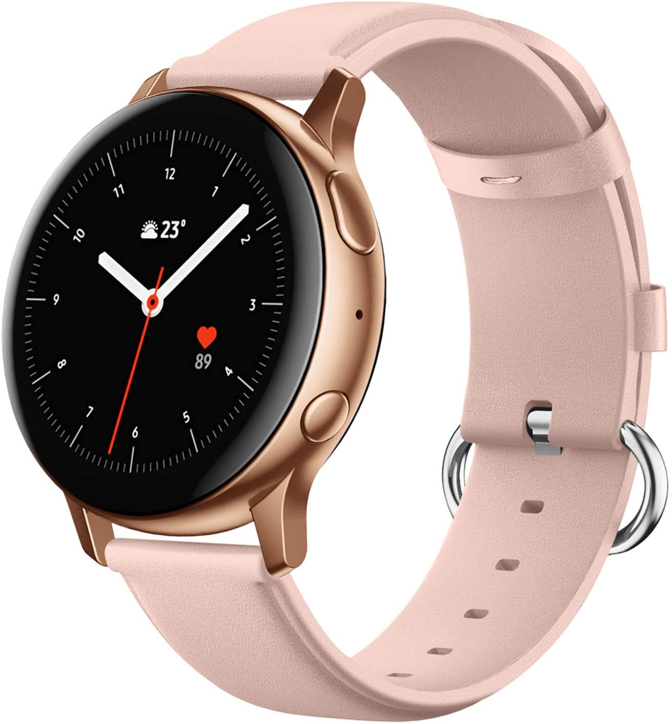 Bracelete para Galaxy Watch Active 2 Rosa Pele