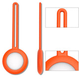 Capa de chaveiro com capa flexível de silicone para Apple AirTag laranja