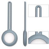 Capa de chaveiro com capa flexível de silicone para Apple AirTag azul
