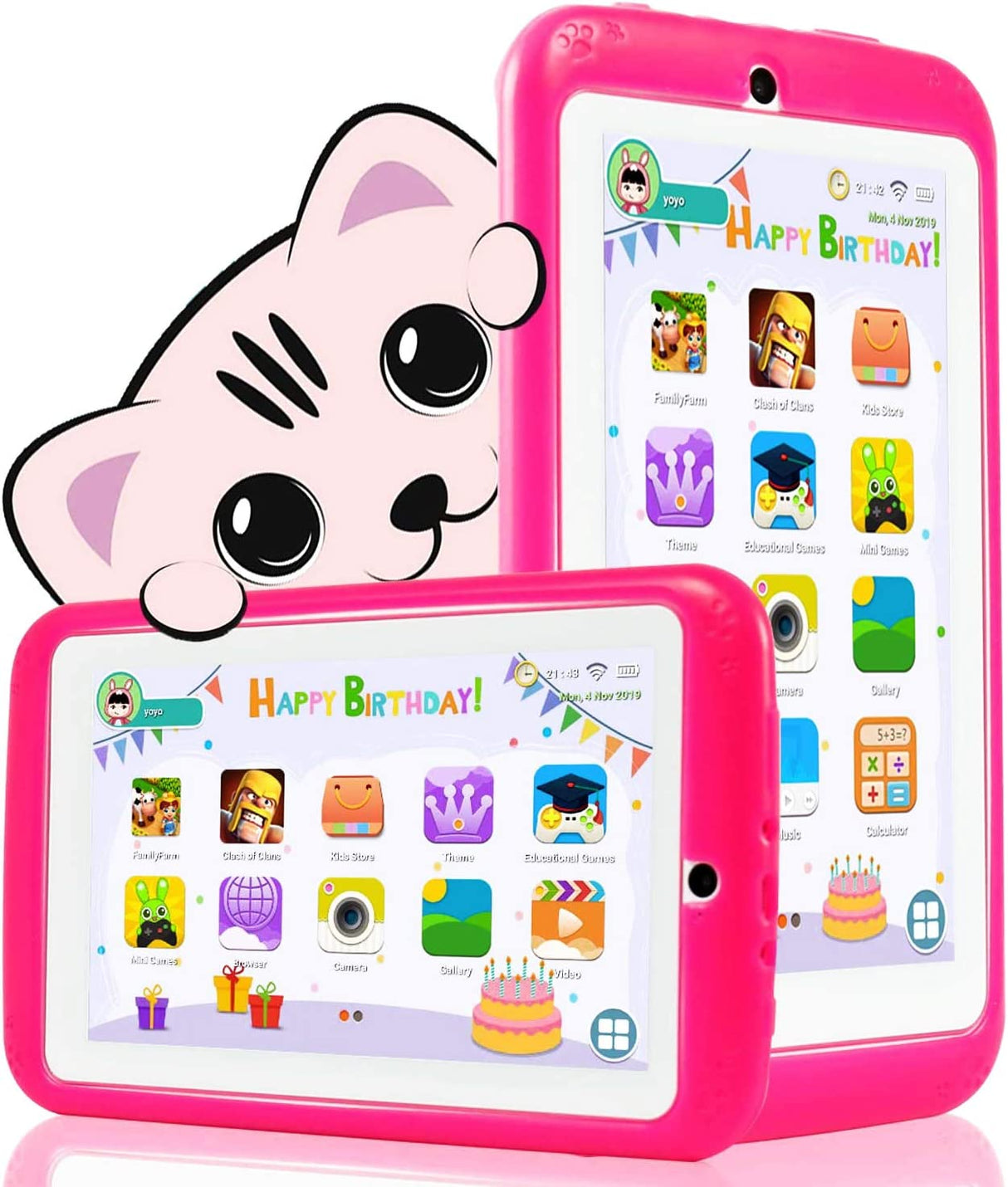 Tablet educativo para crianças 1GB/16GB kids Rosa