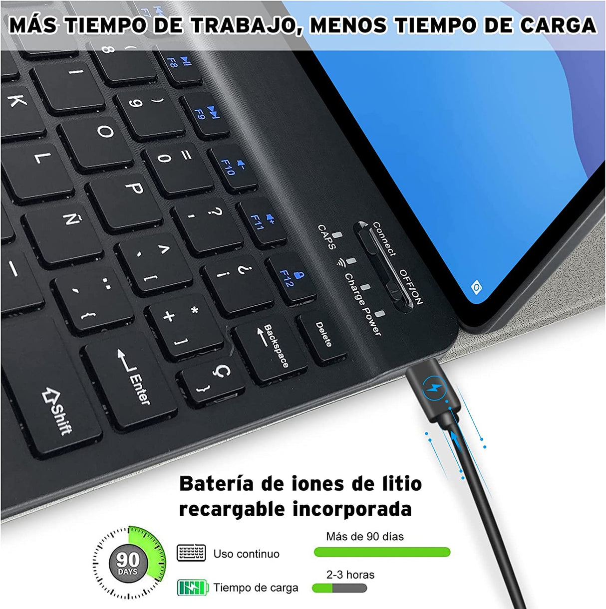 Capa Teclado BLUETOOTH Compatível para Lenovo Tab M10 - X306X/X306F