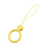 Cordão de silicone para o pingente de anel de diamante do telefone para um dedo amarelo