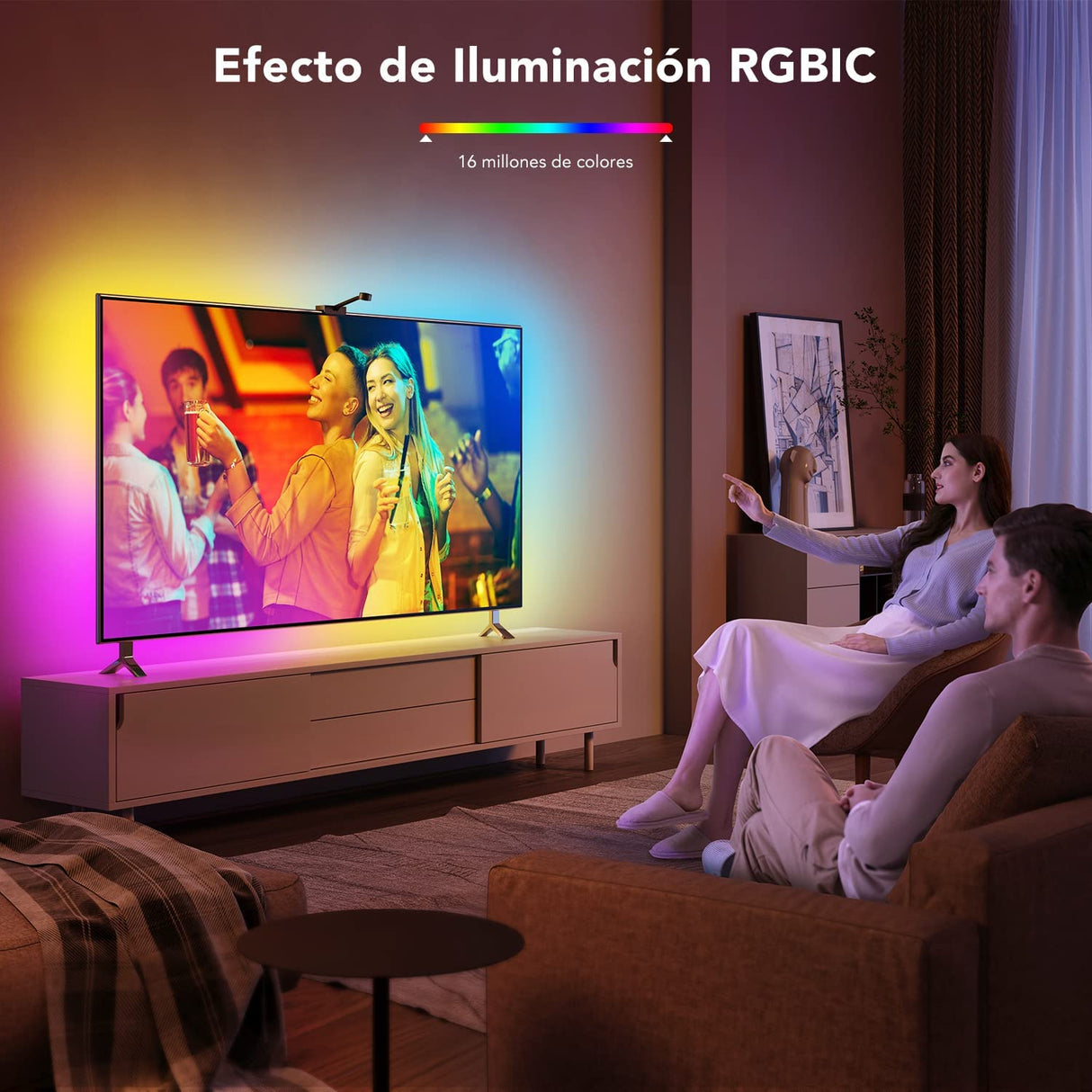 Govee DreamView Fita LED 5m com Câmara para TV 75" a 85" Compatível com Alexa e Google Assistent