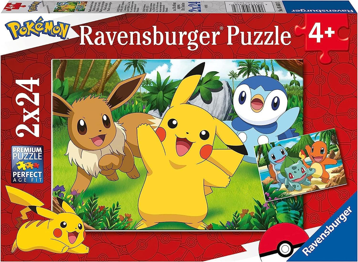 Puzzle Pokémon - 2x24 Peças - Ravensburger